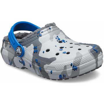 Zuecos Crocs Classic Forro Camo Niña Grises | Mexico 1474KORI